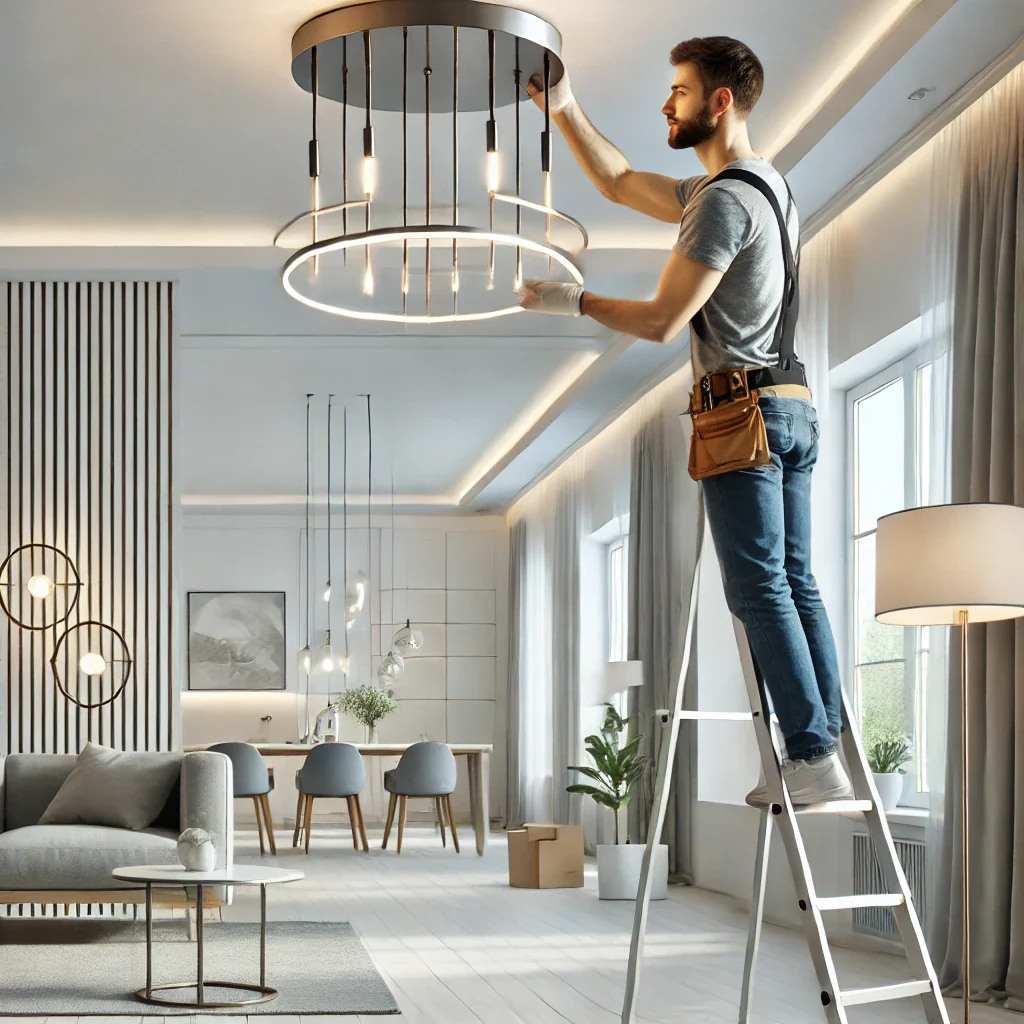 نصب لوستر مدرن