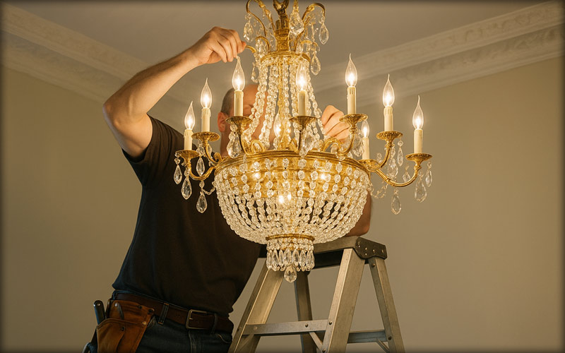 تعمیرات و سرویس لوستر در محل شما